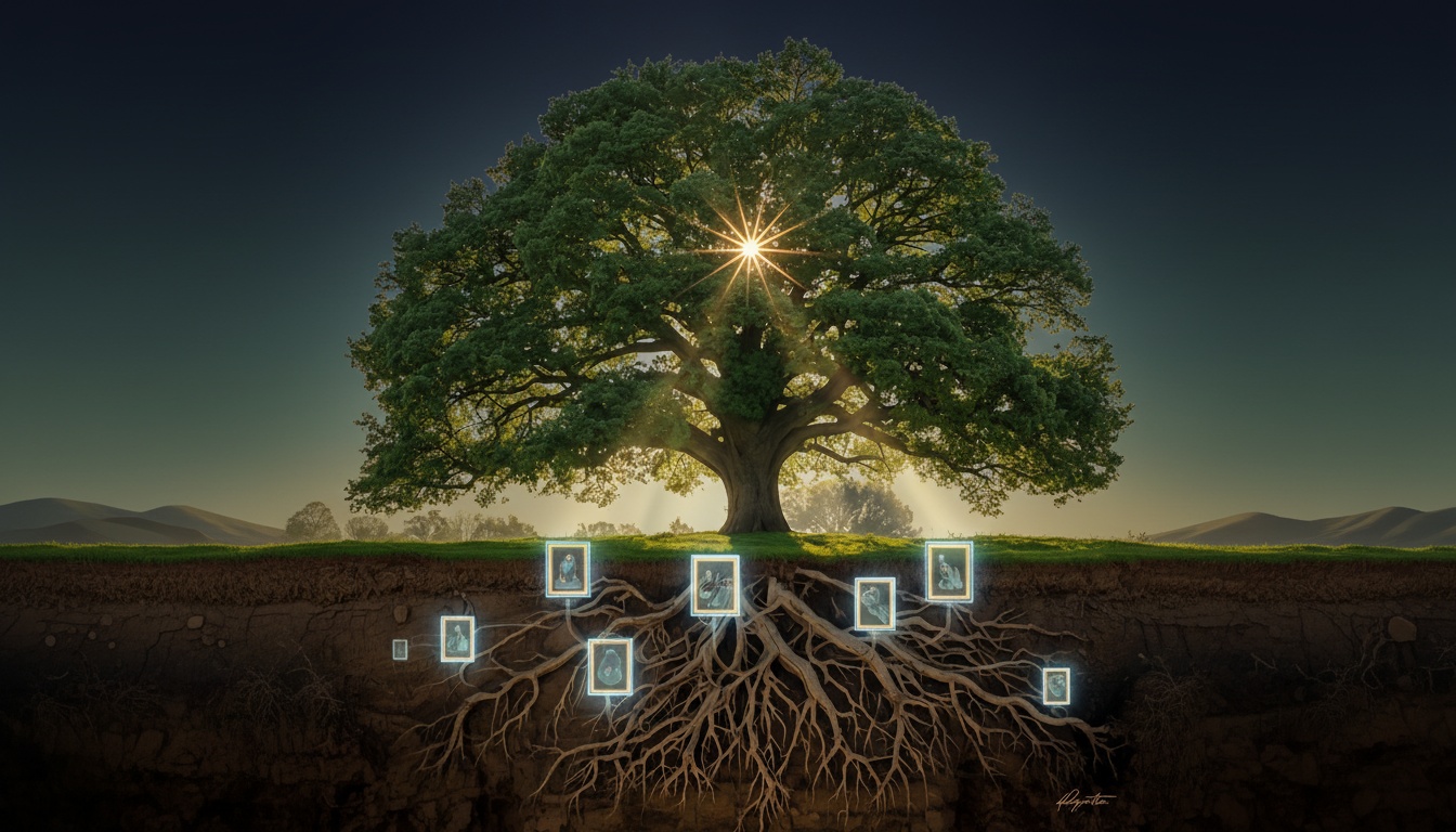 Majestic glowing tree in a vast Ghana landscape — your saved destinations